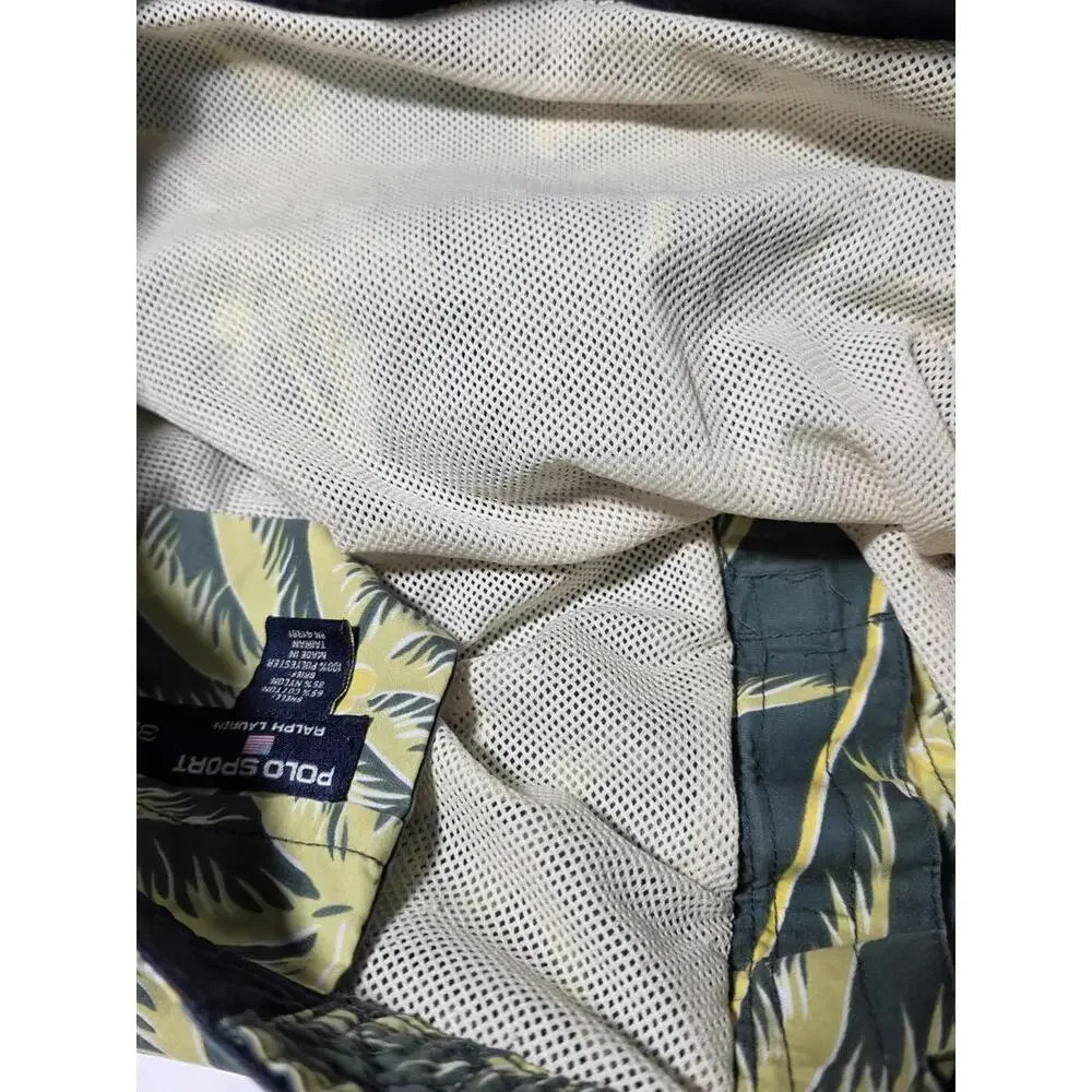 Polo Sport Ralph Lauren Swim Trunks Men’s 32 Tropical Palm Print Vintage Shorts‎